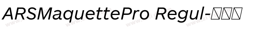 ARSMaquettePro Regul字体转换
